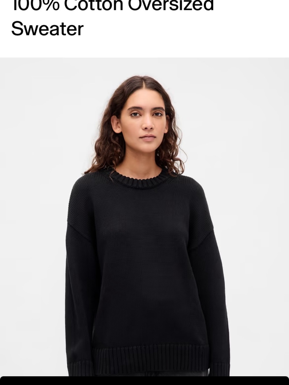 Black Ribbed Knit Sweater